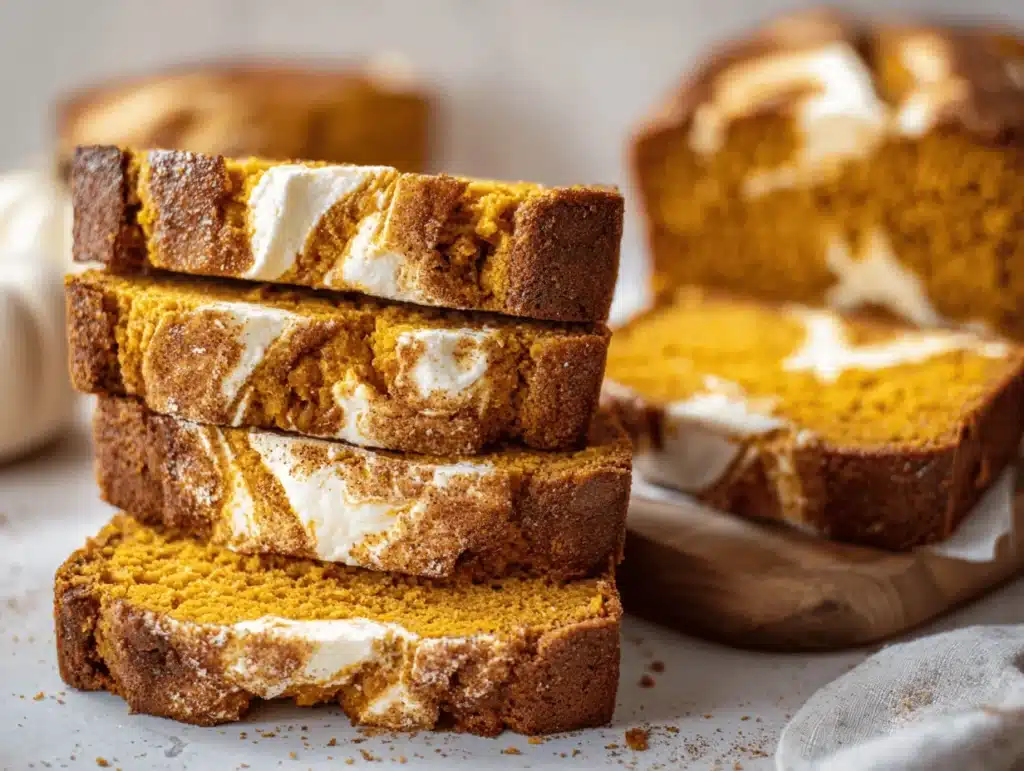 pumpkin cream cheese bread - featured image