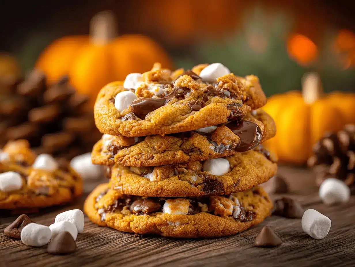 pumpkin smores cookies preparation steps