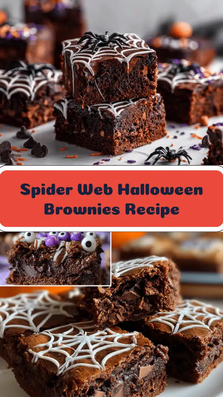 Spider Web Halloween Brownies recipe