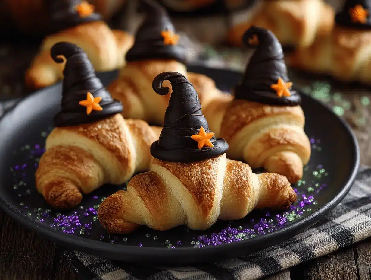 witch hat crescent rolls preparation steps