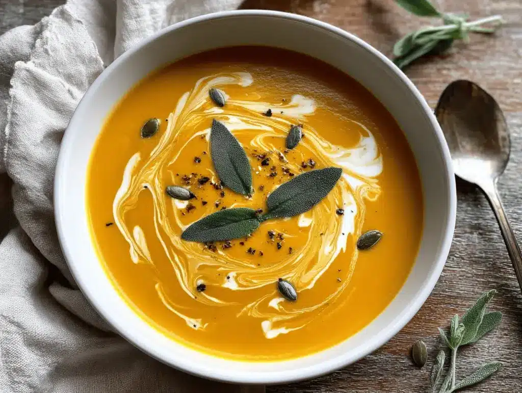 creamy butternut squash soup - featured image